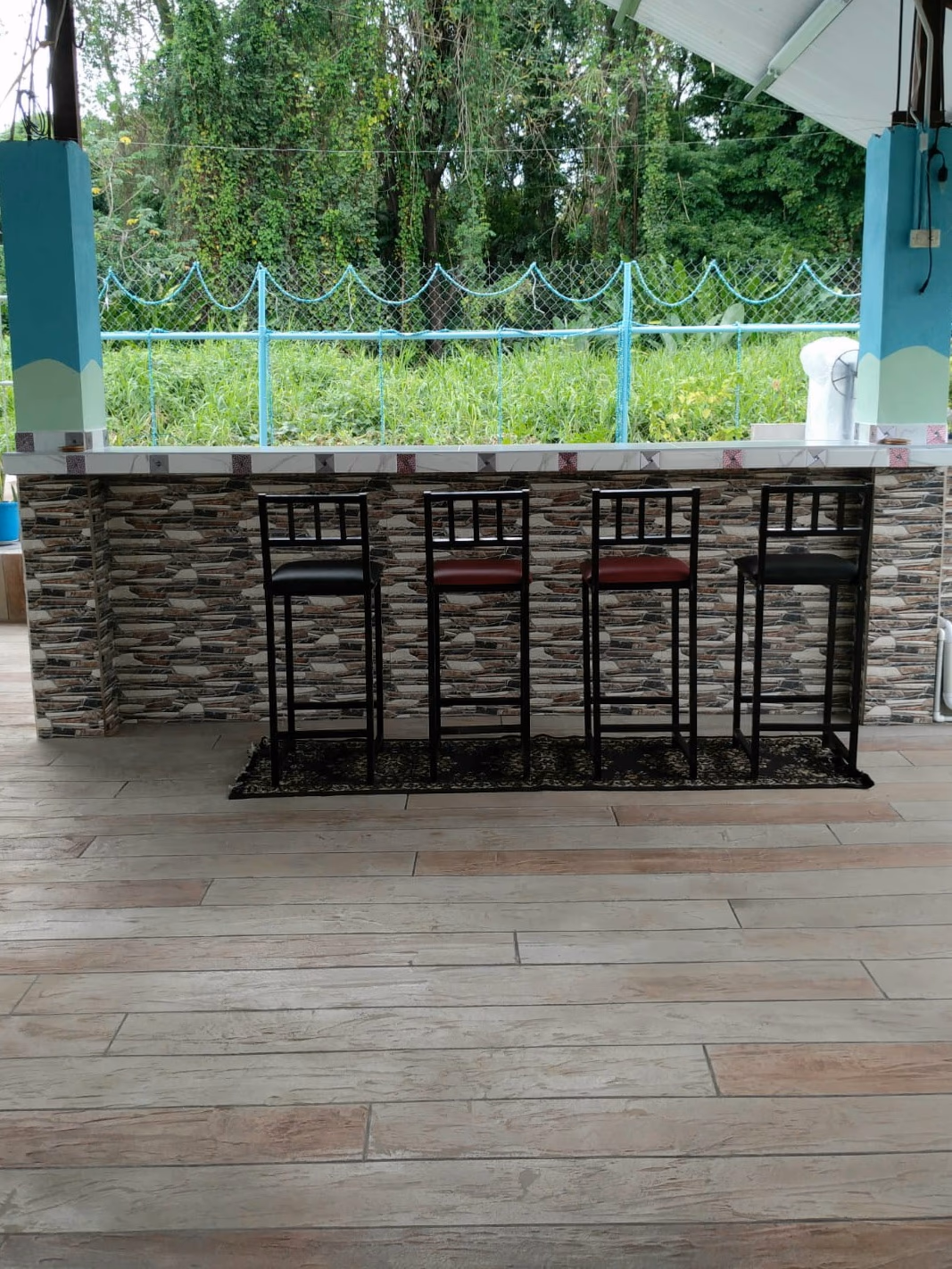 Backyard bar counter